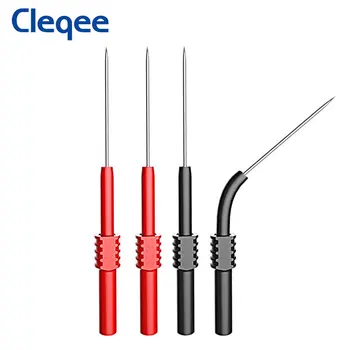 Cleqee 4 ADET Yumuşak PVC Yalıtım Esnek Delme Probları tahribatsız Multimetre Testi Geri Probları DLY Elektronik Kablo