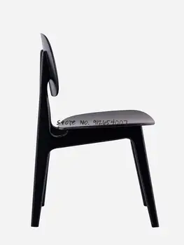 İskandinav katı ahşap yemek sandalyesi Ev Modern Minimalist sırtlı sandalye Küçük Daire Rahat Cafe Moda Yaratıcı Sandalye
