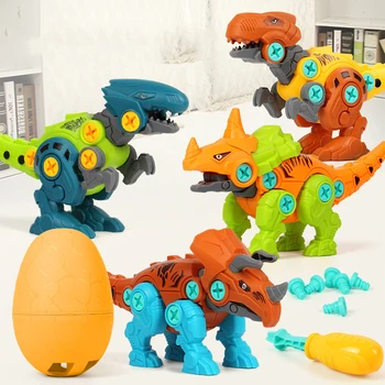 Büyük Boy 19CM dinozor yumurtası Sökme Ve Montaj oyuncak inşaat blokları DIY Somun ve Vida Tyrannosaurus Modeli Çocuklar Eğitici