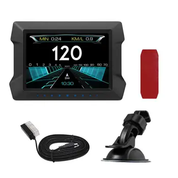 GPS HUD HEAD Up Akıllı Dijital Kilometre Ekran Ölçer Ölçer Hepsi Bir Arada su sıcaklık göstergesi Basınç Test Cihazı Otomatik Alarm