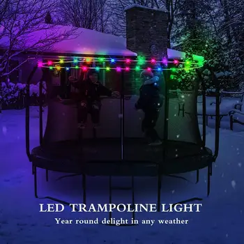 Led trambolin ışık su geçirmez trambolin ışık su geçirmez Led trambolin ışıkları canlı renkler uzaktan kumanda kolay
