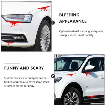 Kanama araba Sticker Cadılar Bayramı tema çıkartması ışık tampon otomatik kan macunu araba-styling kendinden yapışkanlı