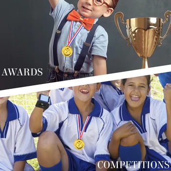 12 Adet çocuk madalya oyuncaklar yarışması ev dekorasyonu ev madalya ışık yarışması ödül oyunu yapay spor
