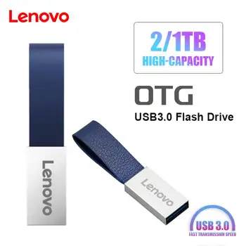Lenovo USB bellek Sürücüler Usb 3.0 Kalem Sürücü 128GB USB bellek Metal Anahtarlık 64GB Hediye USB bellek çubuğu PC / Dizüstü / Android Telefon