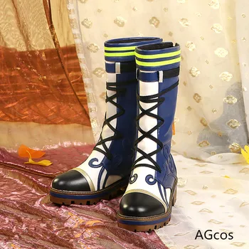 AGCOS Satış Öncesi Oyun Genshin Darbe Tighnari Cosplay Ayakkabı Oyunu Cosplay Çizmeler