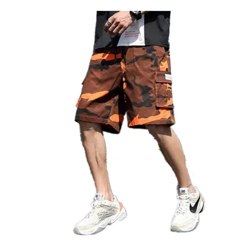 Toptan Yaz Cepler erkek Kargo Streetwear Pantolon Rahat Pantolon Pamuklu Kumaş Ter Şort
