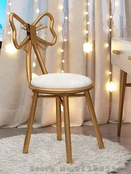 Yatak odası basit tuvalet masası sandalye nordic ışık lüks arkalığı tabure makyaj dışkı net kırmızı ıns tarzı tırnak kelebek sandalye