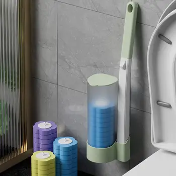 Tuvalet Fırçası Sıvı Zahmetsiz Hijyenik Tuvalet Tek kullanımlık tuvalet fırçası Seti için Tutucu ile Ev Banyo Değnek Seti Kolay
