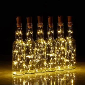 30 adet LED bakır tel lambası dize Noel dekorasyon odası dekorasyon fotoğraf sahne şarap şişe tıpası bakır tel lambası dize