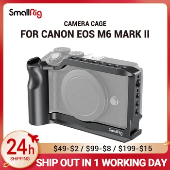 SmallRig kamera kafesi Kulesi Canon EOS M6 Mark II w / Rahat Kolu Kavrama 2 Soğuk Ayakkabı Dağı Canon Kamera Aksesuarları 2515B