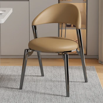 Avrupa Güzel yemek sandalyeleri Modern Mutfak Ultralight Metal yemek sandalyeleri Lüks Beyaz Sedie Pranzo Moderne Otel Mobilyaları