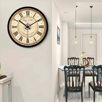 Amerikan asılı saat basit oturma odası retro kişilik modern kuvars yaratıcı Avrupa pastoral saat