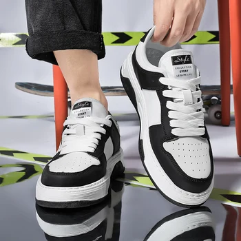 2023 Yaz Yeni erkek ayakkabıları Nefes Trendi Yükseltilmiş Kalın Taban rahat ayakkabılar Yumuşak Taban Küçük Beyaz Ayakkabı Erkekler için
