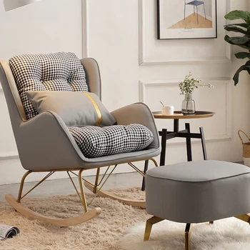 Modern Tembel Kanepe Sandalye Desteği Sandalye Ergonomik Modern Sallanan Yatak Odası Sandalye Tasarım Tek Butacas Muebles De La Sala Odası