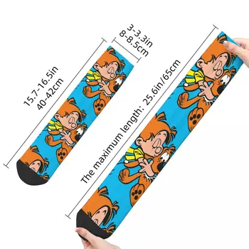 Komik Çılgın sıkıştırma Öpüşme Çorap Erkekler için Hip Hop Vintage Boule et Bill Billy & Buddy Komik Mutlu Kaliteli Erkek Ekip Çorap