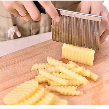 Patates Dalgalı Soyucu Aracı Paslanmaz Çelik Sebze Meyve Kesme Soyucu Pişirme Araçları Mutfak Kesme Bıçakları