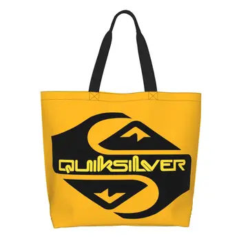 Yeniden kullanılabilir Sörf Sörf Quiksilvers alışveriş çantası Kadın Tuval kol çantası Çantası Dayanıklı Bakkal Alışveriş çantaları