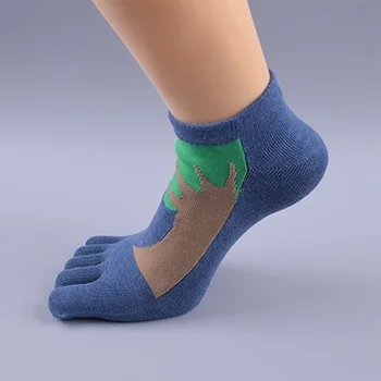 1 Çift Japon Tarzı Pamuk Kadın Bahar Yaz Çorap Karikatür Jakarlı Beş Parmak Ayak Çorap Eğlence Spor Kısa Çorap WSB005