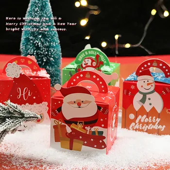 noel süslemeleri 2023 Elma Kutusu Yaratıcı şeker kutusu çocuklar için küçük hediyeler Noel malzemeleri parti hediye kutuları