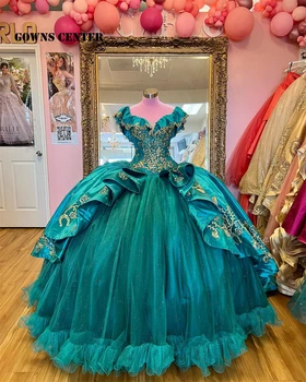 Vintage Quinceanera Elbise Balo doğum günü partisi elbisesi Kapalı Omuz Tatlı 15 16 Elbise Mezuniyet Törenlerinde vestidos de 15