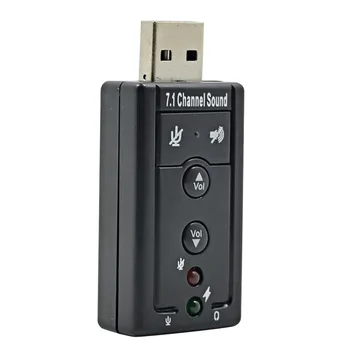 TISHRIC 7.1 Harici USB Ses Ses Kartı Adaptörü Sanal 3D Stereo Mic Kulaklık 3.5 mm Jack usb 2.0 Mac Bilgisayar İçin Android