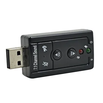 TISHRIC 7.1 Harici USB Ses Ses Kartı Adaptörü Sanal 3D Stereo Mic Kulaklık 3.5 mm Jack usb 2.0 Mac Bilgisayar İçin Android