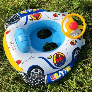 Şişme Yürümeye Başlayan Yüzmek Daire PVC araba kornası Tekne Havuzu Çocuk Su Koltuğu Eğlenceli Yırtılmaya dayanıklı su oyuncakları Havuz Partisi için Oyun