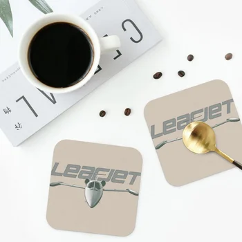 Learjet Ön Bardak PVC Deri Placemats Su Geçirmez Yalıtım Kahve Mat Dekor Ev Mutfak Yemek Pedleri 4 Set