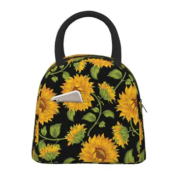 Ayçiçeği Öğle Yemeği Çantası Yalıtımlı yemek kabı Çok fonksiyonlu yemek taşıma çantası Çanta Kullanımlık Termal Soğutucu Çanta