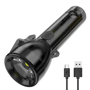 LED Kamp Torch 7 Aydınlatma Modları IPX4 Su Geçirmez çalışma ışığı Güç Ekran Tipi C USB Şarj için Açık Balıkçılık Acil