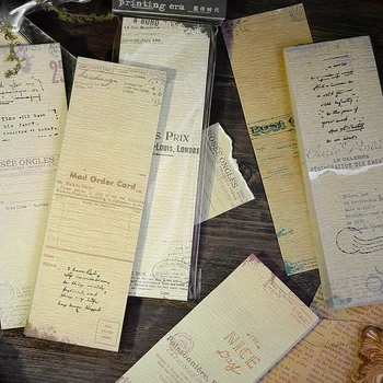 Vintage Mektup uzaktan Serisi Fatura Not Defteri Mesaj Notları Dekoratif Not Defteri not kağıdı Memo Kırtasiye Ofis Malzemeleri
