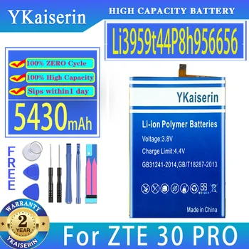 YKaiserin 5430mAh Yedek Pil Li3959t44P8h956656 ZTE S30SE S30 SE 8030N 30 Pro 30Pro Bateria