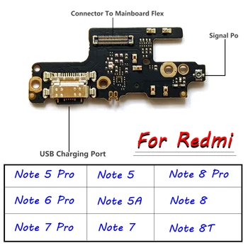YENİ yuva konnektörü mikro usb şarj aleti şarj portu Flex Kablo Kurulu Mikrofon Değiştirme Redmi S2 Not 8T 8 7 6 5 Pro