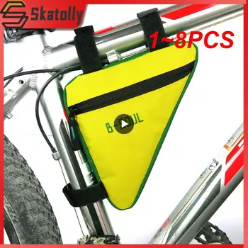 1~8 ADET Su Geçirmez Üçgen Ön Tüp şasi çantası Bisiklet Çantaları Dağ Bisikleti Kılıfı Çerçeve Tutucu Eyer Çantası MTB Bisiklet