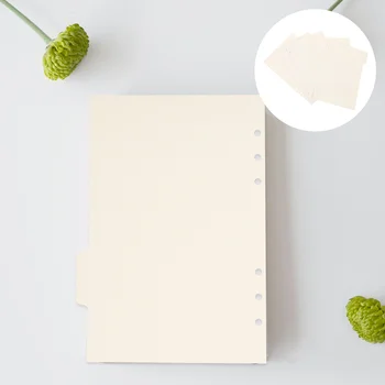 15 Adet Dizin Ayırıcı Sayfa Taşınabilir Bölücüler Ofis Gevşek Yaprak Bağlayıcı Değiştirilebilir Kağıt Renkli Klipler 6 delik
