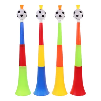 4 Adet Teleskopik Futbol Boynuz Tezahürat Sahne Mini Oyuncak Fan Parti Hava Boynuzları Plastik Trompet Oyun Oyuncaklar Çocuk Müzikal