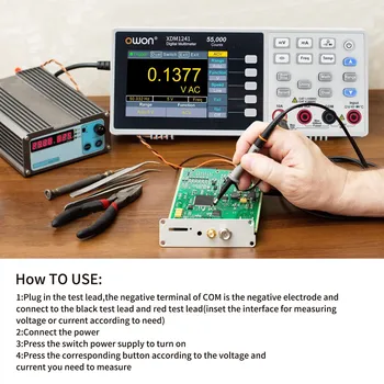 OWON XDM1241 Dijital Multimetre 55000 Sayımlar Taşınabilir Tezgah True RMS DC / AC Akım Gerilim USB Multimetro tester ölçer