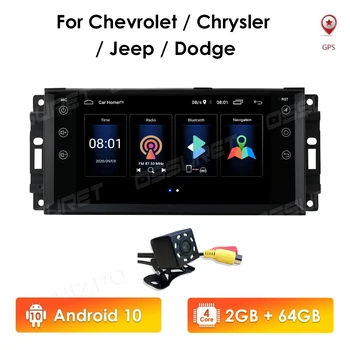 2G + 64G Android10 Araba GPS Multimedya Navı Jeep Komutanı Cherokee Chevrolet Wrangler Dodge Chrysler Autoradio 2din Stereo BT