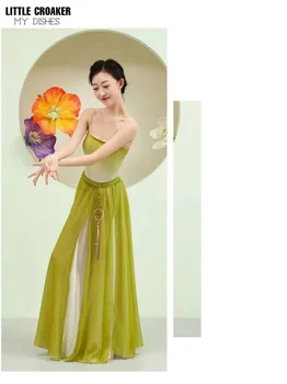 Klasik Dans Performansı Elbise kadın Sahne Kostüm Traje Danza Del Vientre Mujer Çin Halk Dans Uygulama Giyim