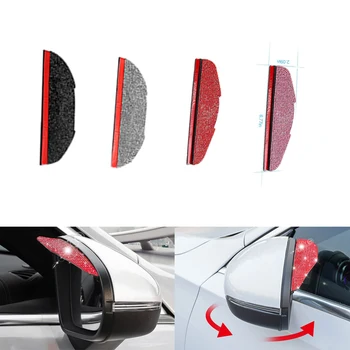 2 Adet PVC Araba Dikiz Aynası Sticker Yağmur Kaş Weatherstrip Oto Ayna Yağmur Kalkanı Gölge Kapak Koruyucu Oto Aksesuarları