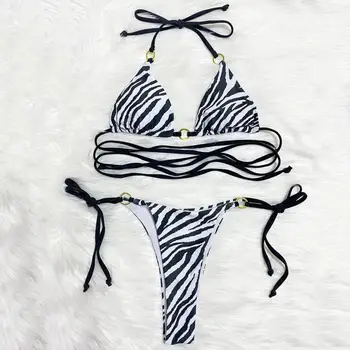 1 Takım bikini seti Kablosuz Seksi Bölünmüş Tip Kadın 2 parça Mayo Push-up Monokini Yüzmek Malzemeleri