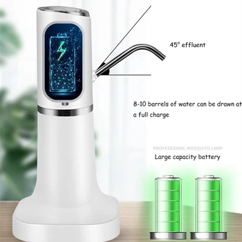 Su pompalı dağıtıcı Su Şişesi Pompası Mini Namlulu Su Elektrikli Pompa USB Şarj Otomatik Taşınabilir Şişe Anahtarı