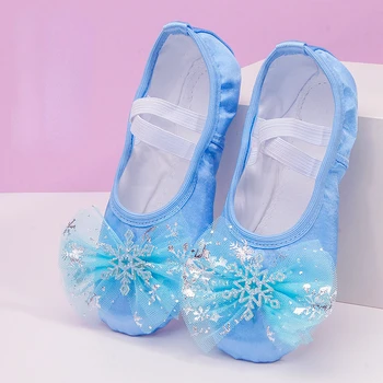 Güzel Prenses Dans Yumuşak Tabanlı bale ayakkabısı Çocuk Kız Kedi Pençe Ayakkabı Çin Balerin Egzersizleri Kızlar Ayakkabı