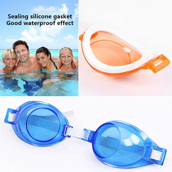 1 Adet Silikon Çocuklar Anti Sis yüzücü gözlükleri Dalış Sörf Gözlükleri Sevimli Tasarım Erkek Kız Banyo Yaz Yüzmek Göz Aşınma
