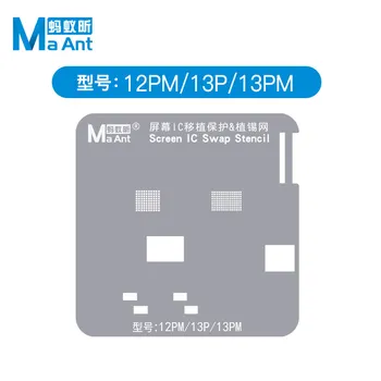 MaAnt Ekran LCD IC Flex Kablo Koruma Çelik Şablon iPhone 11-13 Serisi Ploshing Onarım Net