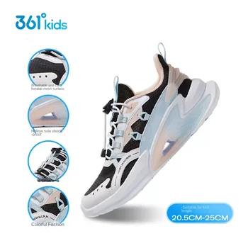 361 Derece çocuk ayakkabıları Erkek Koşu çocuk ayakkabıları Örgü Nefes Kız Sneakers yeni