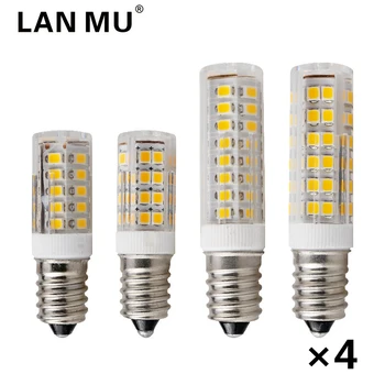 4 adet / grup Mini E14 LED Mısır Ampul 3W 4W 5W 7W 220V LED Lamba SMD2835 360 ışın açısı Yerine Halojen avize ışıkları