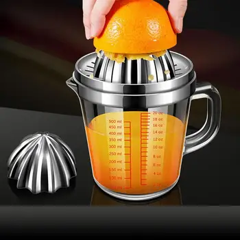 Metal Limon Kireç Sıkacağı Paslanmaz Çelik Manuel narenciye sıkacağı Sıkacağı Çift Ölçekli Ekran Taze Meyve Aracı Mutfak