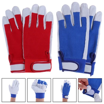 1 Çift parmak kaynak iş eldivenleri ısı kalkanı kapağı güvenlik görevlisi koruma