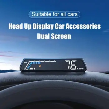 Araba Head Up Ekran HUD Sürüş Bilgisayar Sıcaklık Hız Göstergesi Araba Aksesuarları Evrensel Elektronik Head-up Ekran V8O2